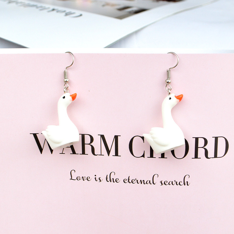 15g Weight Drop Earrings Classification 1 Pair Cartoon Style Animal Resin Plating Women's Drop Earrings