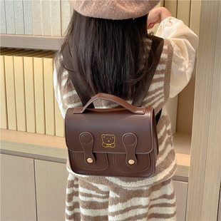 Korean version 2024 new children's bags, stylish men's and women's baby casual burden-reducing backpacks, retro versatile Cambridge bags