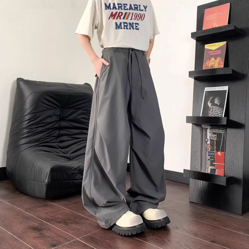 American Retro Anti-Wrinkle Silhouette Parachute Pants Unisex Loose Wide-Leg Casual Functional Windbreaker Long Pants American Retro Anti-Wrinkle Silhouette Parachute Pants Unisex Loose Wide-Leg Casual Functional Windbreaker Long Pants