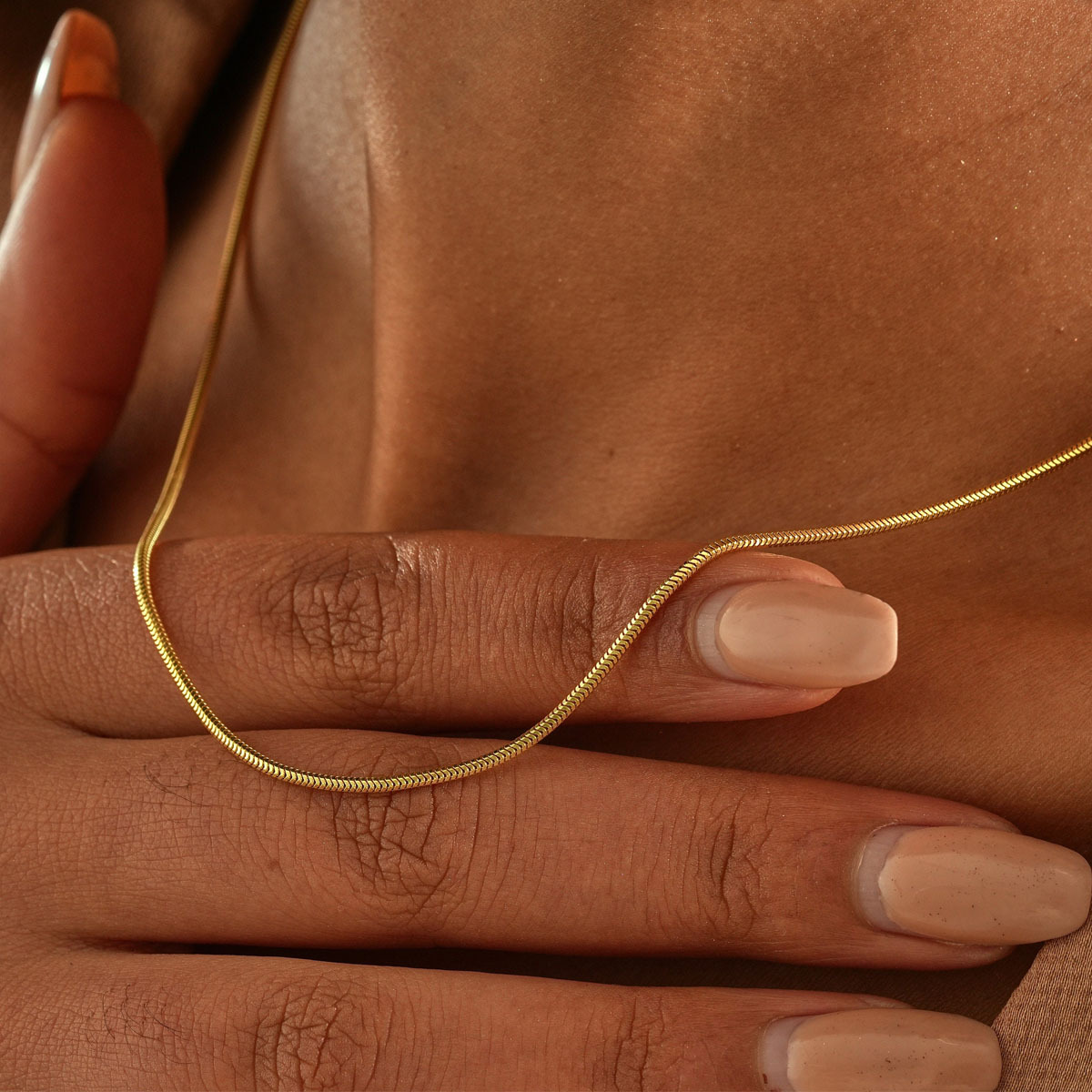 Wholesale Jewelry Simple Style Geometric Solid Color Titanium Steel Chain Necklace display picture 5