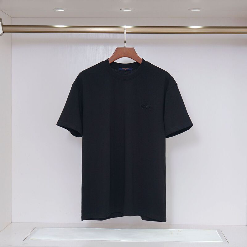 国境を越えた25ss夏の新型230グラムの双糸綿はアルファベットロゴで男女の同じファッションtシャツを刺繍している|undefined