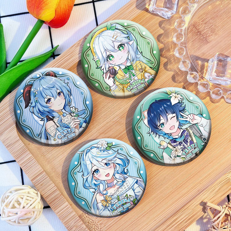 Fans double flash yum Funina straggler maple original ten thousand leaves sweet rain laser badge game surrounding valley brooch