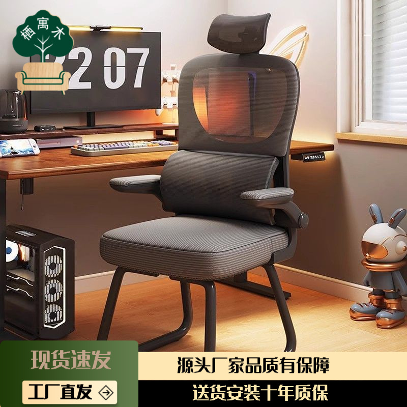 Computer Chair, Home Office Chair, Comfortable Sedentary Ergonomic Chair, Bedroom Desk Stool, Dormitory Back Chair