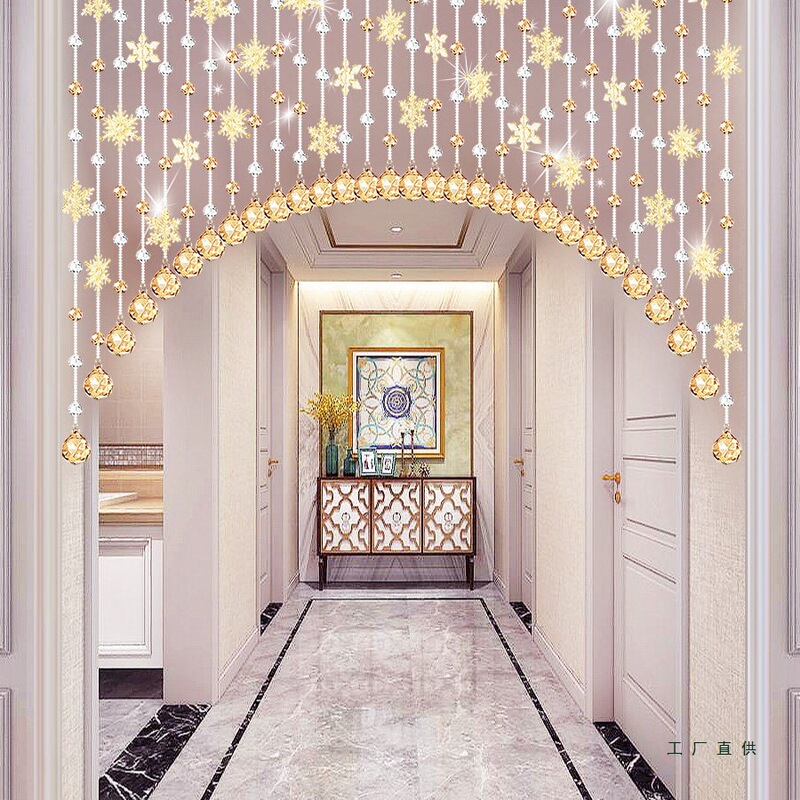 Door Curtain, Crystal Curtain, Bead Curtain, Bathroom Partition Curtain, Ready-Made Living Room Curtain, Kitchen Curved Hanging Curtain, No-Drill Snowflake Curtain Door Curtain, Crystal Curtain, Bead Curtain, Bathroom Partition Curtain, Ready-Made Living Room Curtain, Kitchen Curved Hanging Curtain, No-Drill Snowflake Curtain