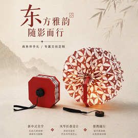 书灯usb充电风琴灯氛围折叠手提灯笼台灯创意礼品diy小夜灯批发