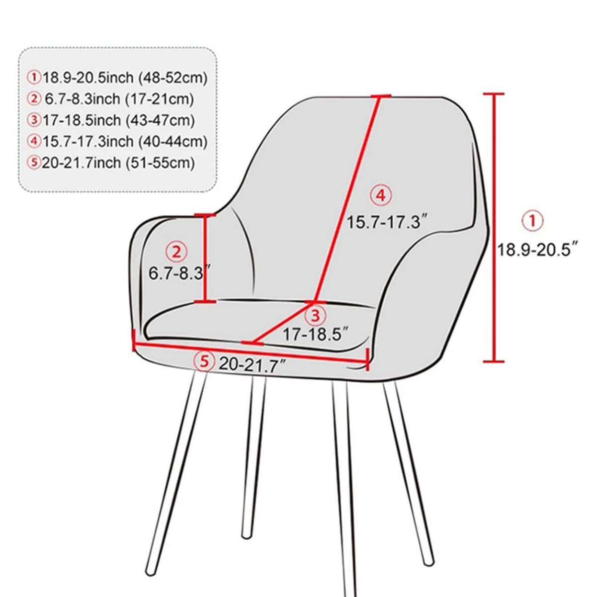 Transfronterizo 75D seda de leche impermeable nueva cubierta de silla curva reposabrazos altos cubierta de silla elástica de forma especial cubierta de silla de comedor de hotel TEMU