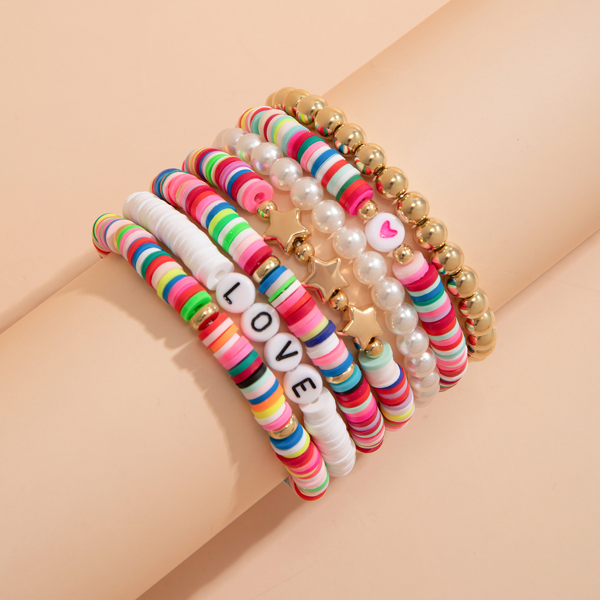 Simple Style Letter Soft Clay Women's Bracelets display picture 4