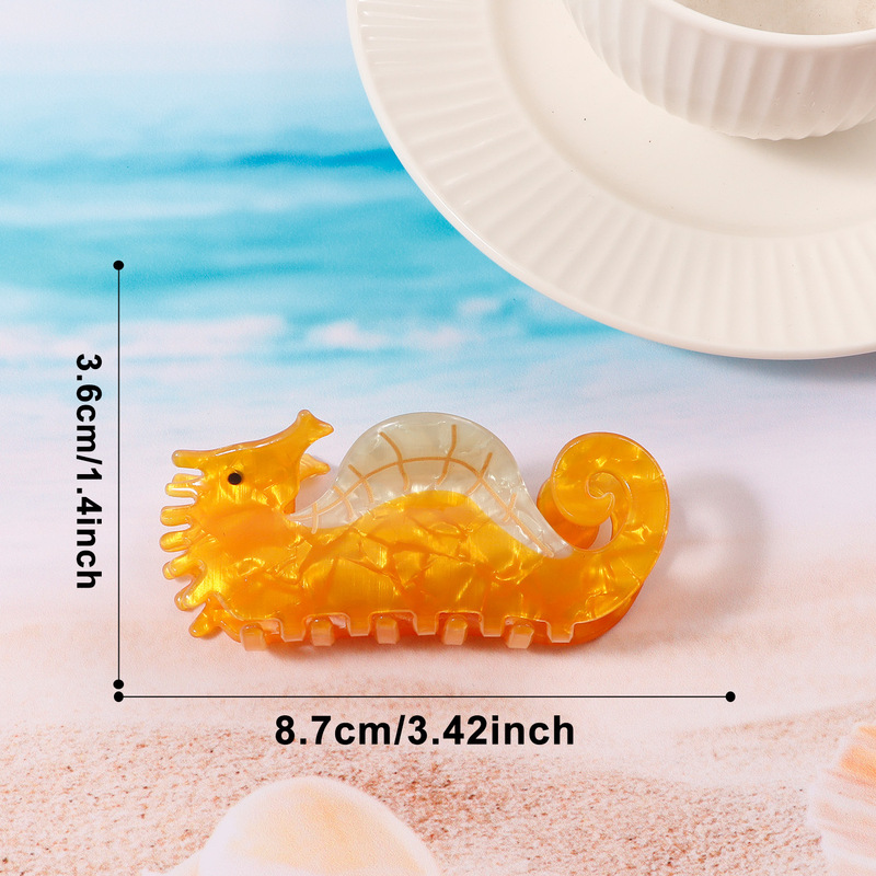 戈蕾思饰品缤纷海洋生物高级感抓夹水母海星后脑勺发夹鲨鱼夹发饰|undefined