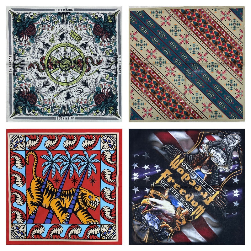 Pure Cotton Square Scarf Hip-Hop Street Dance Outdoor Cycling Headscarf Digital Printed Square Scarf Decorative Dress Face Scarf Scarf Pure Cotton Square Scarf Hip-Hop Street Dance Outdoor Cycling Headscarf Digital Printed Square Scarf Decorative Dress Face Scarf Scarf