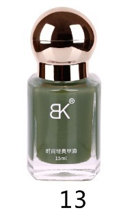 BK nuevo esmalte de uñas de color sin hornear aceite duradero no pelable blindaje de gran capacidad color desnudo botella de tienda sólida 15ml