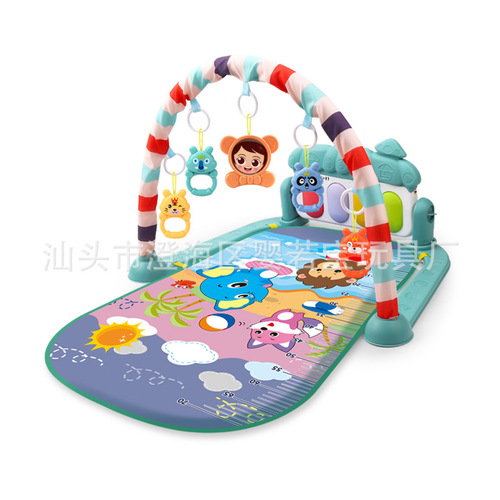 Baby Multifunctional Pedal Piano Music Fitness Trainer for 3-36 Month Babies, Music Crawling Fitness Stand Toy, Wholesale