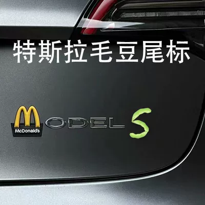 McDonald's M logo Tesla model: Car logo