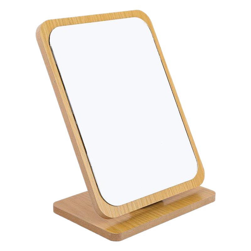 Espejo de maquillaje de escritorio plegable de madera grande simple belleza vestidor dormitorio escritorio portátil mujer estudiante pequeño