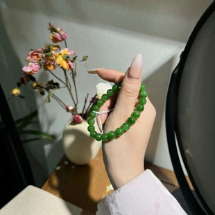 Jin Yu Tang Xinjiang Hotan jade with even black spots and 8mm is the color of love and hope.