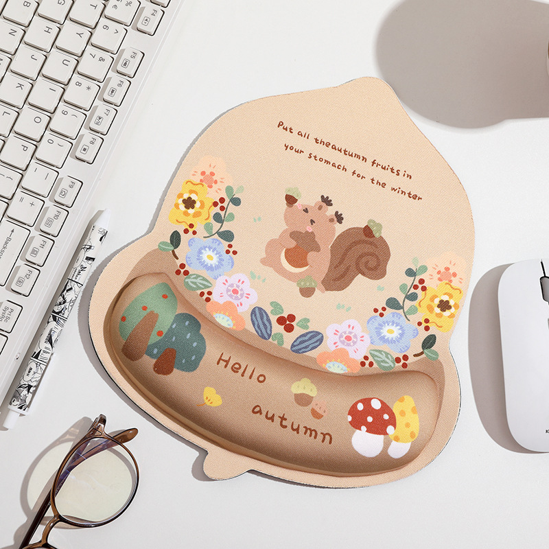 Alfombrillas de ratón transfronterizas, divertidas y variadas, reposamuñecas, alfombrillas de ratón de alta calidad con formas especiales, alfombrillas de ratón de dibujos animados para hombres y mujeres