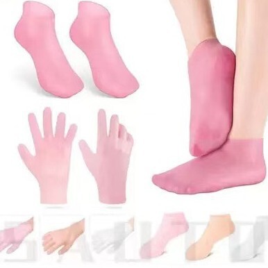 硅胶防护保湿足套美白袜子去角质嫩肤防裂袜足部皮肤护理弹性袜子|undefined