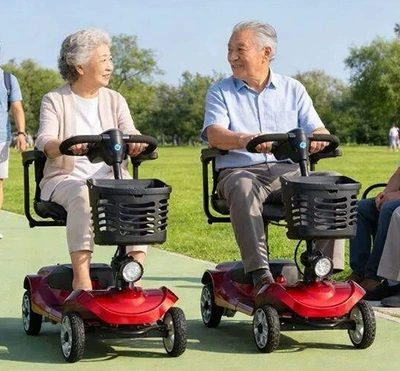 Four-Wheel Electric Mobility Scooter for Qatlanan elektrik velosipedlər - 20alead-acid-350w-motor-equipped-with-magnetic-brake-system-battery-life-of-about-30-35km
