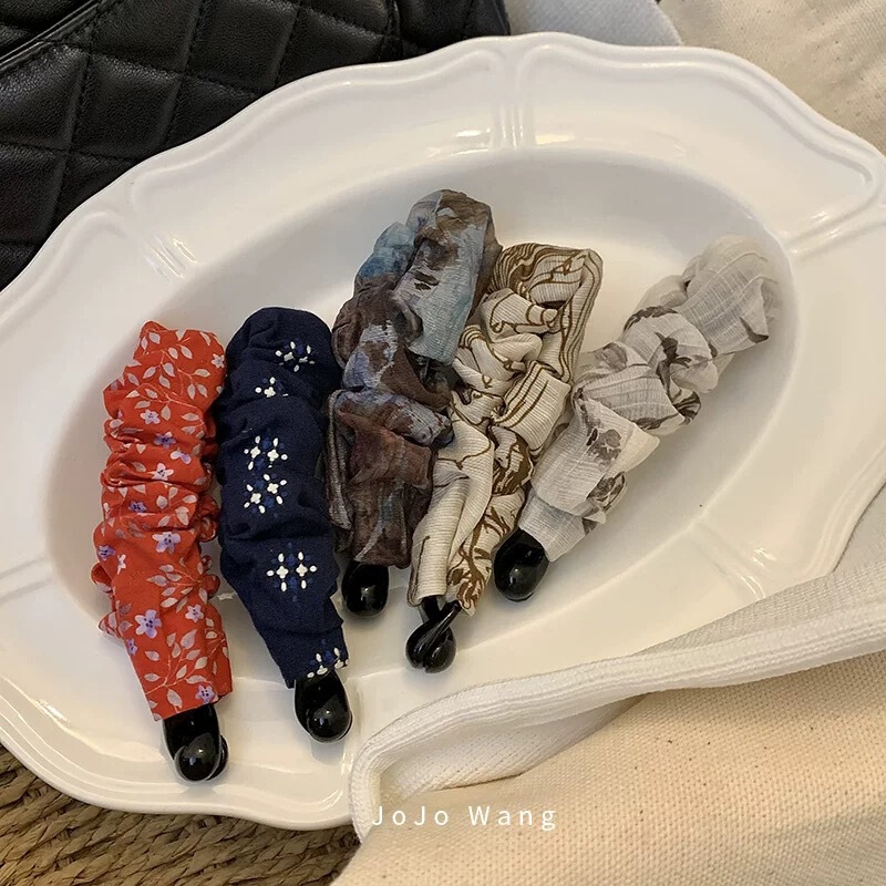 香蕉卷卷~ 香蕉夹竖夹韩国简约小众发夹发卡可爱发饰头饰马尾夹女|undefined