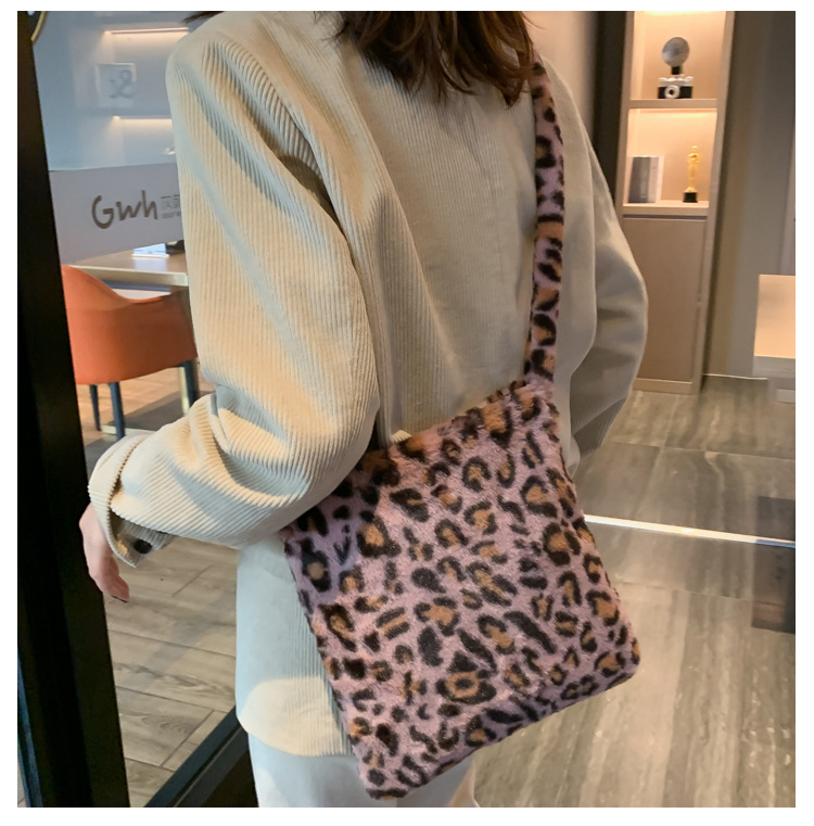 Bolso de hombro con estampado de leopardo coreano bolso de mensajero de gran capacidad informal de modapicture9