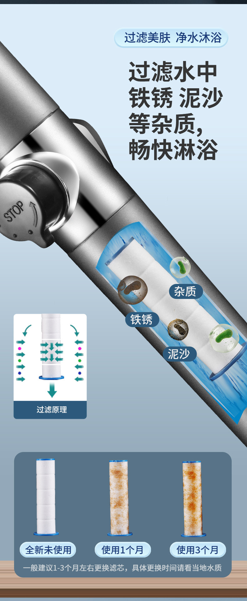 Factory direct sales, one-piece consignment of the same style as Douyin. Strong factory in stock for wholesale of pressure-regulating, spray and filter shower heads undefined