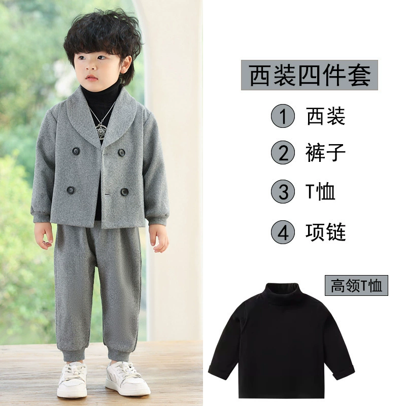 Детский fleece классический костюм для отдыха, костюм цветочного мальчика, платье девочки цветов, корейский стиль, для выступлений
