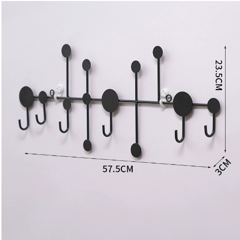 Nórdico sin perforación en la puerta gancho de llave árbol creativo hoja decoración tienda de ropa probador casa de familia perchero gancho