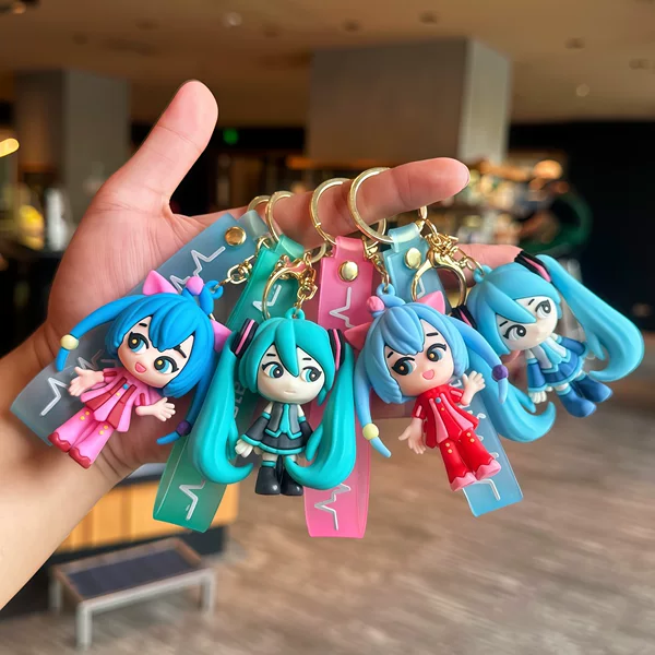 New Hatsune Miku Keychain Cute Doll Backpack Pendant Female Doll Keychain Doll Machine Wholesale