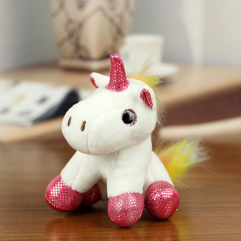 Unicornio pony peluche colgante caramelo color arco iris ropa unicornio mochila juguetes peluche colgante llavero