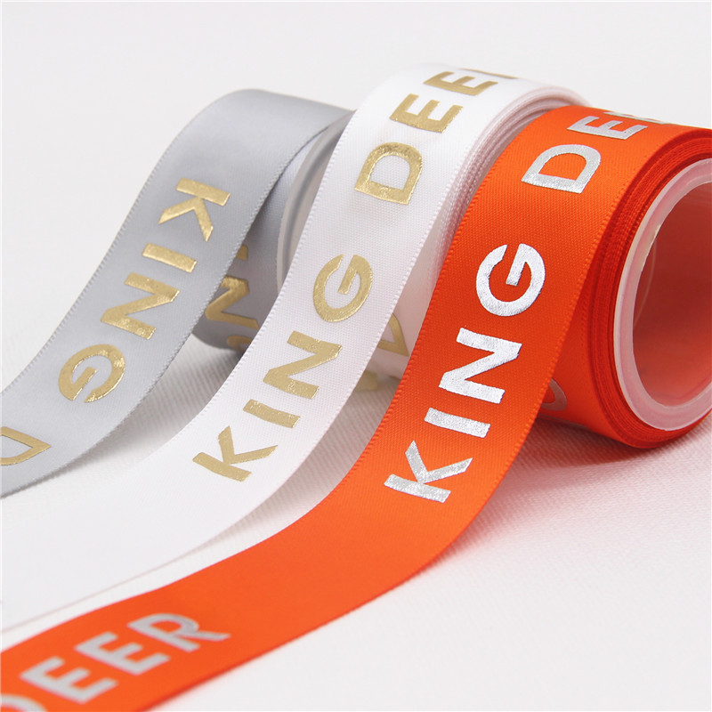 Tianyimei embalaje impresión de logotipo de estampado de oro cinta de tela ecológica tarta de serigrafía flores de regalo de cumpleaños cinta