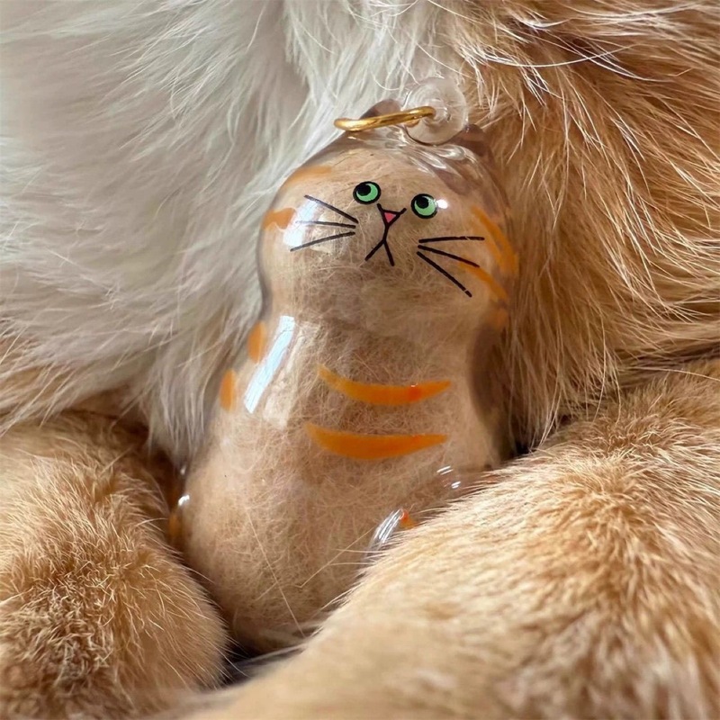 日本正規品 BRIGHT LINK 透明猫毛収納ボックス チャーム ガシャポン 猫毛収納カプセル|undefined