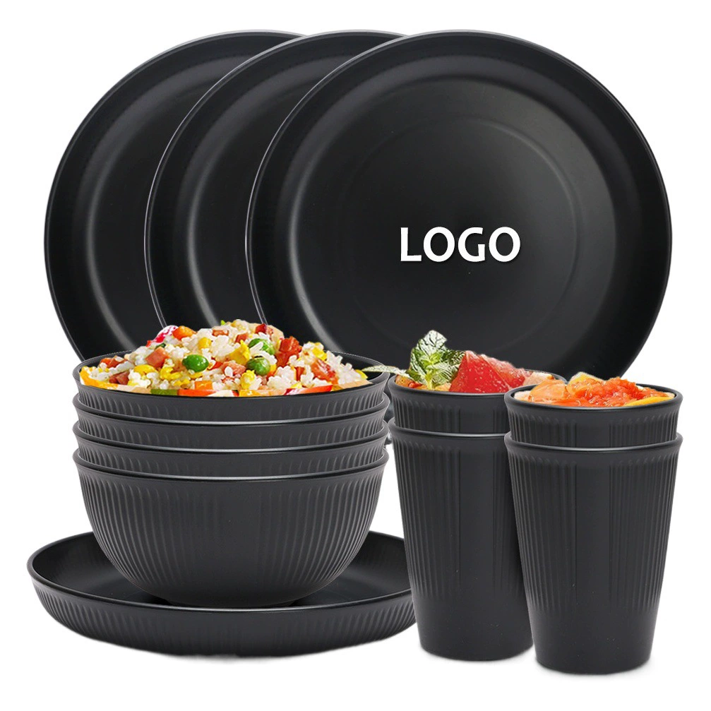 Пшеничная солома тарелка суп миска с фруктами пластиковая чаша чашка с водой чашка столовая миска бытовая тарелка посуды набор чашек оптом