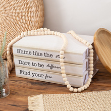 爆款仿木纹折叠款假书摆件书桌仿真书白色书籍简约单调装饰书跨境