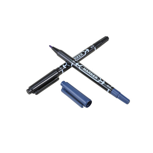 Small double-headed oil-based marker pen black blue red art hook pen non-fading logistics marker pen art water-based painting
