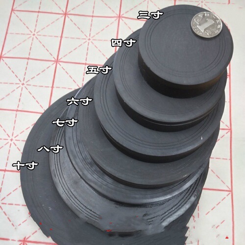 Student inkstone 4-inch ribbed inkstone with cover, round, Mohai Mochi calligraphy training class wholesale