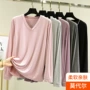 v领春夏显瘦薄款t恤