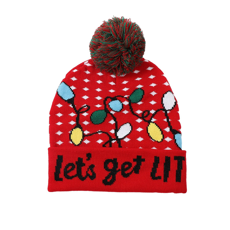 Children Unisex Cute Snowman Elk Pom Poms Wool Cap display picture 3