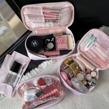 化妆包大容量女便携式随身收纳包外出旅行迷你分区口红收纳化妆包