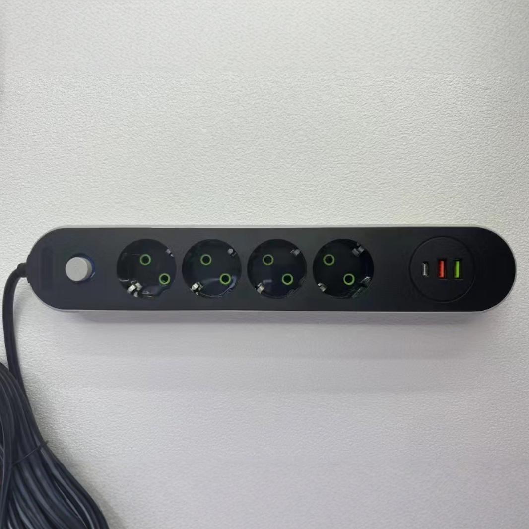 Fabricantes de comercio exterior ventas directas estándar europeo estándar negro USB multifuncional enchufe poroso poroso poroso industria doméstica