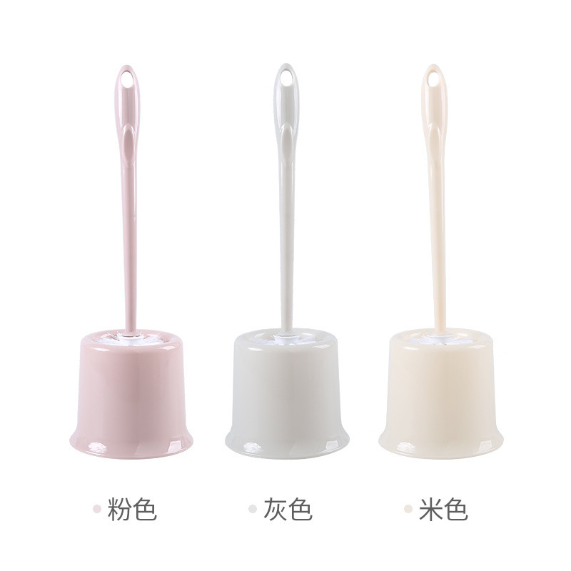 Herramientas de limpieza de inodoro, conjunto de cepillo de inodoro, estilo japonés de mango largo, descontaminación de plástico suave, dos conjuntos de cepillo de inodoro