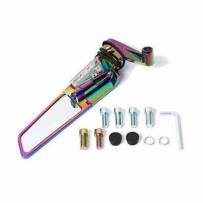 Motorcycle rearview mirror with Light High Definition Large