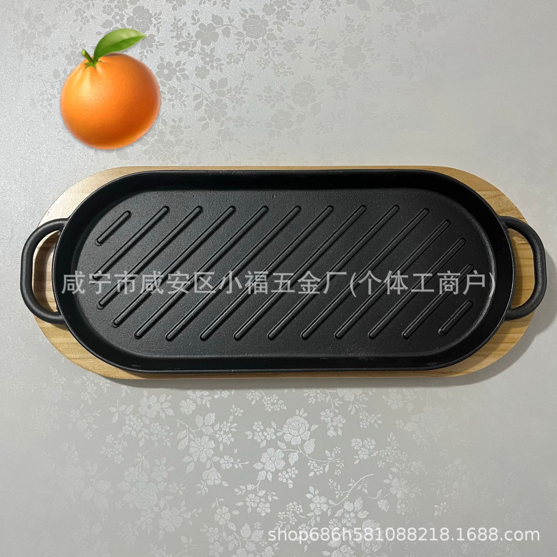 Plancha de hierro para asar carne, placa de hierro fundido para barbacoa, plancha de hierro para asar carne, sartén para pescado a la parrilla, sartén de hierro para freír, sartén plana redonda, sartén de hierro fundido.