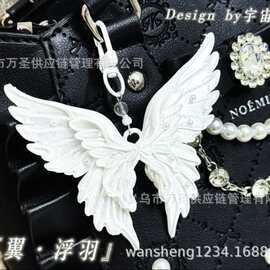 跨境3D打印天使蝴蝶翅膀挂件雕花耳坠汉服发冠 DIY 饰品配件26829
