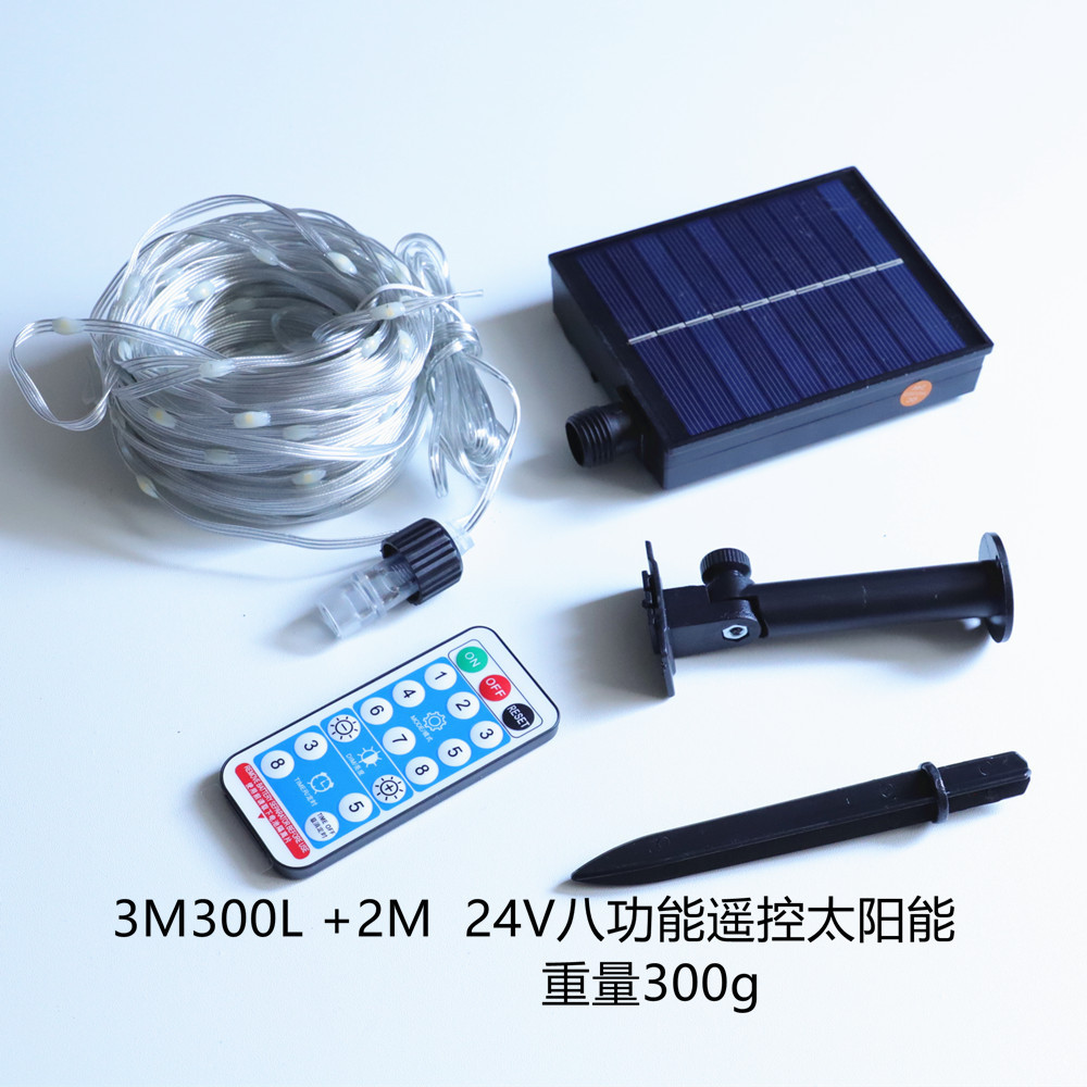 Amazon control remoto LED cuero cadena luz impermeable al aire libre baja tensión patio fiesta Decoración LED luz solar cadena