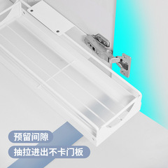 PK7J廚房壁掛式抽屜收納盒免打孔櫥櫃內分層儲物籃下水槽抽拉式置