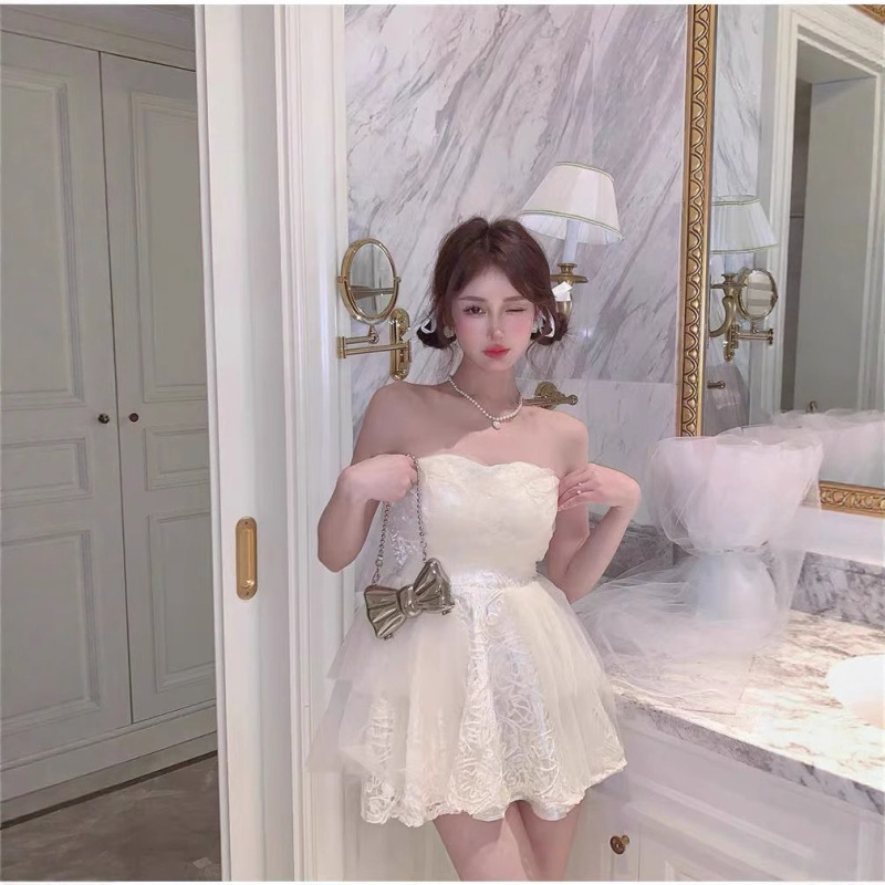 2025 春夏の新スタイルウエスト気質ハイエンド誕生日ドレスフレンチスタイルの逃亡王女ドレス女性のための|undefined