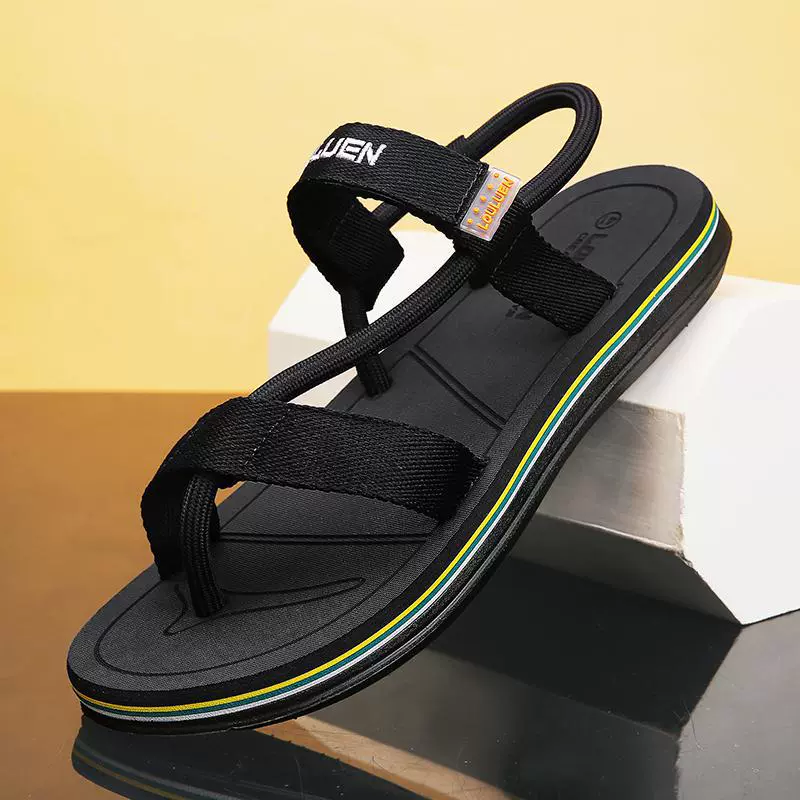 Сандалии мужские летние корейские персонализированные модные туфли пляжные туфли повседневные мужские сандалии двойные ножки шлепанцы