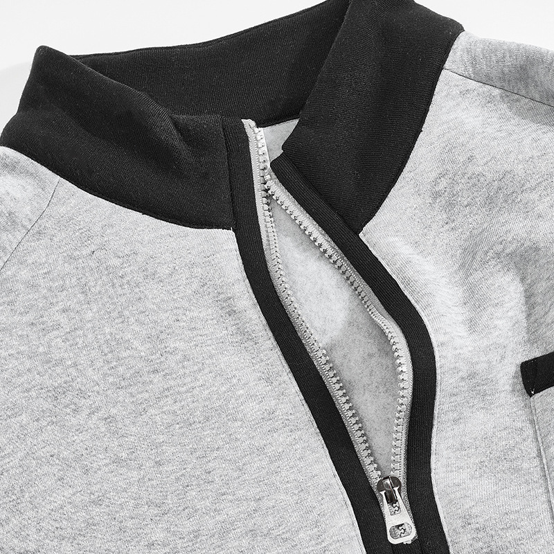 Men's Half Zip Sweatshirt With Stand Collar For Autumn And Winter_voghion.com