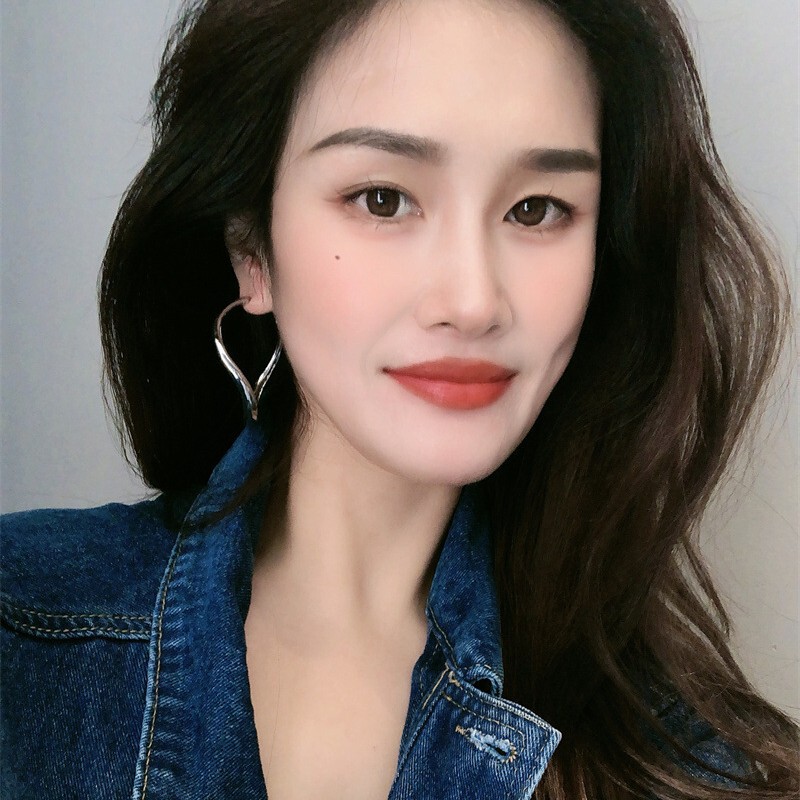 欧美跨境铜合金不规则C形大耳环电镀18K真金时髦网红风质感大耳饰|undefined