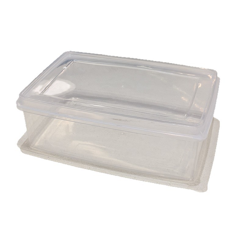 新鮮箱長方形冷蔵庫密封箱透明PP食品級収納箱大型蓋付きプラスチック箱が厚くなっている|undefined