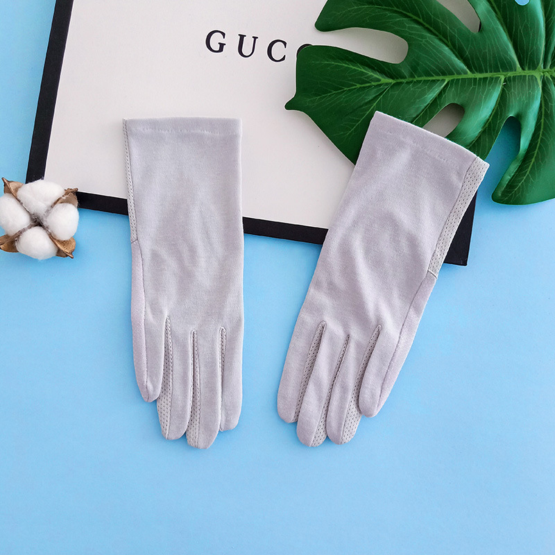 Verano color sólido en stock guantes de protección solar de las mujeres simples guantes de protección UV guantes de dedo Harajuku antideslizante guantes de pantalla táctil